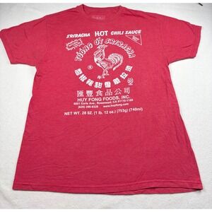 Ripple Junction Sriracha Hot Chili Sauce T-Shirt Red Huy Fong Foods Large